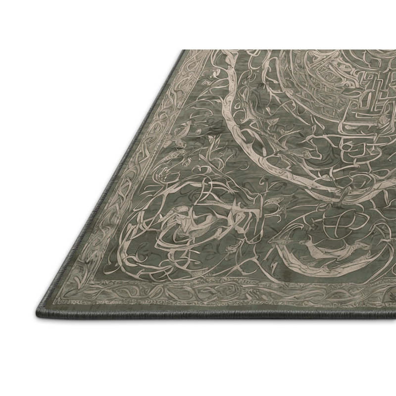 Tapis gris soyeux et moelleux, Tapis de couloir 2 pi x 4 pi