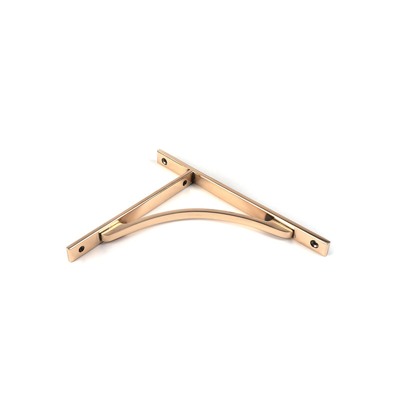 Apperley Shelf Bracket, Polished Bronze, 26cm H x 7.9cm W x 2cm D