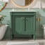 Armoire de meuble-lavabo 30 po avec lavabo en céramique, 30 po, armoire de rangement avec portes à fermeture douce et pieds en bois massif-62047223