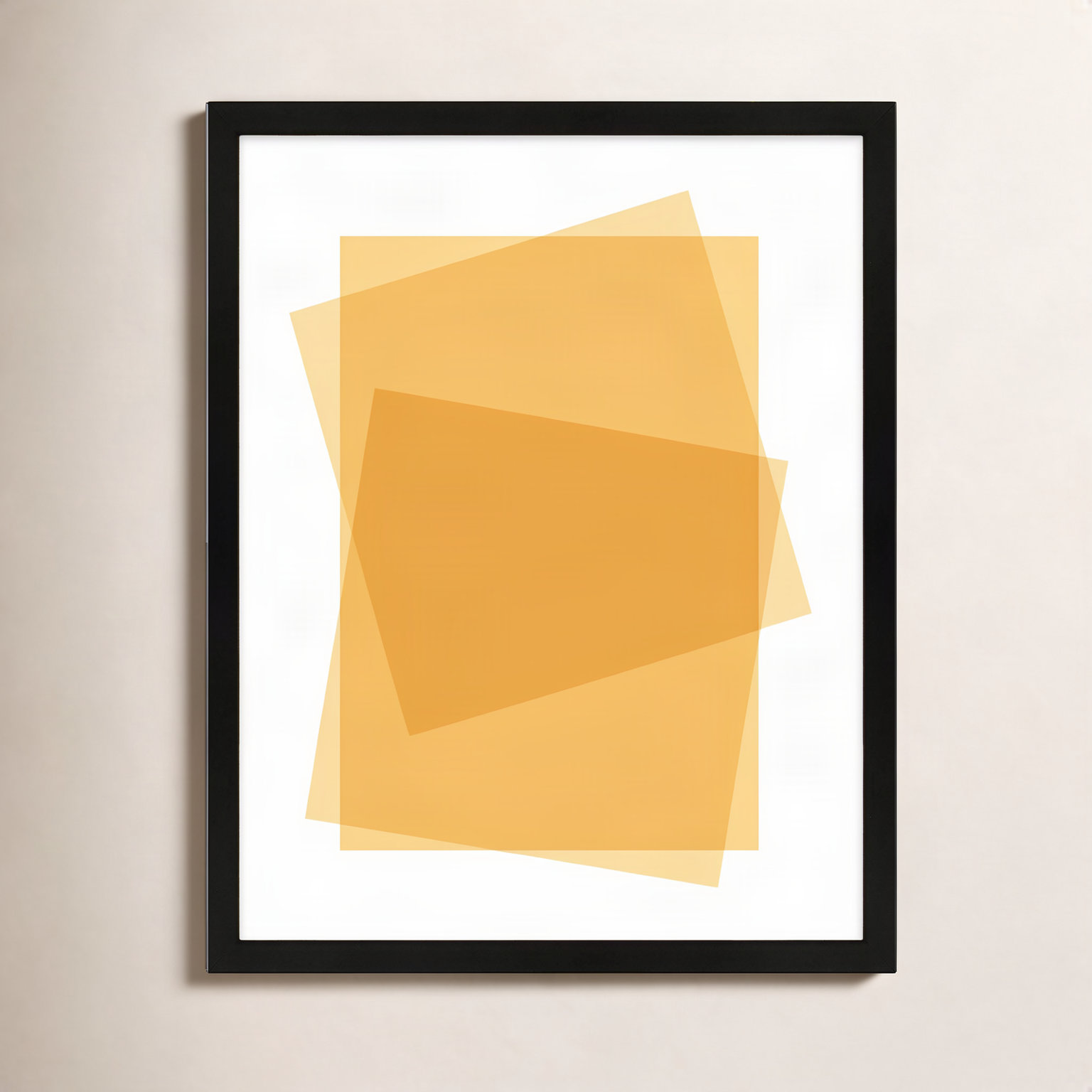 Kami "Yellow" Print by Jacques Pilon, Black Framed Paper, 25" H x 20" W