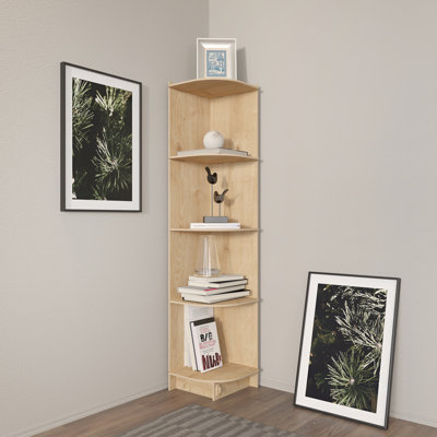 Bibliothèque standard en bois massif H 54,3 "x l 11" Bochov