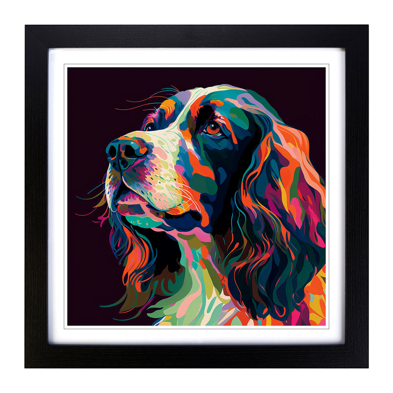 Single Picture Frame Print on Wood, Black