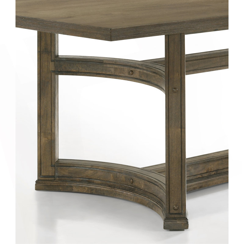Table de salle à manger robuste et élégante en chêne vieilli pour une expérience de repas gracieuse