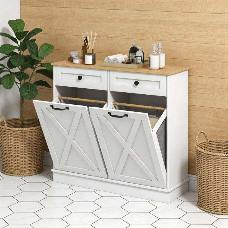 Armoire de rangement pour salle de bain, armoire à linge inclinable