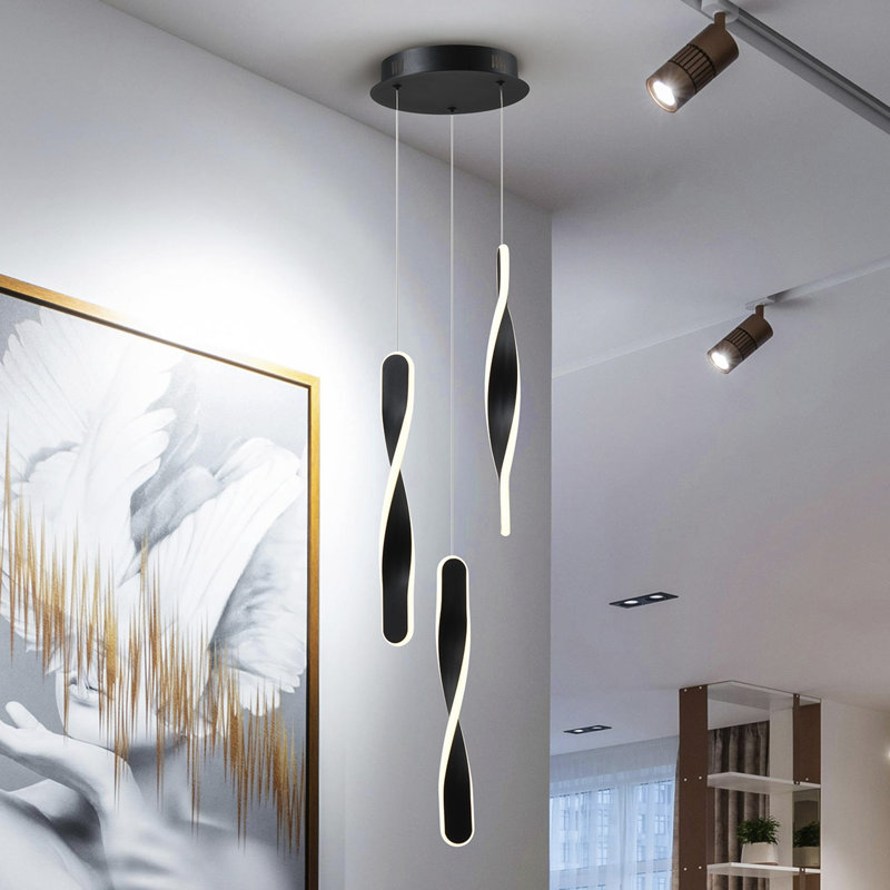 Dayatra 5 - Light LED Novelty Pendant, Matt Black