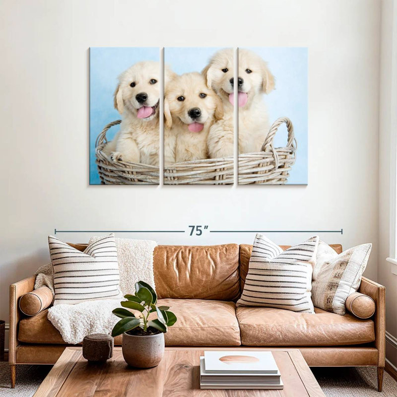 Brampt Buffy Biskit And Beau, 36" H x 57" W