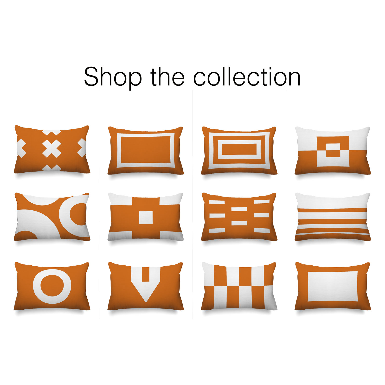 Luella Geometric Indoor/Outdoor Throw Pillow, Orange