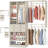Navada Closet System with Wooden Drawers and Two Hanging Rods-58859331