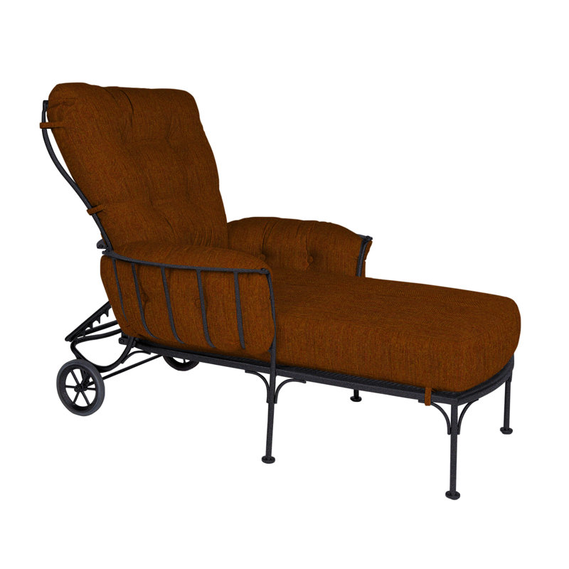 Monterra Outdoor Chaise Lounge, Graphite, Flagship Stone Sunbrella®