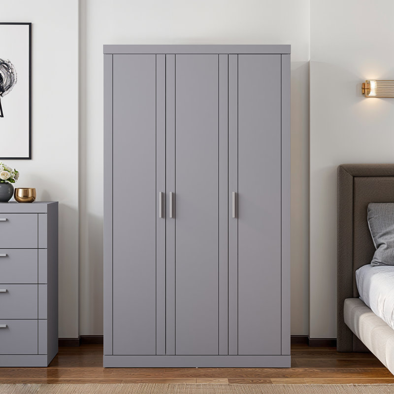 Kimberley Leighana 3 Door Wardrobe, Cool Grey