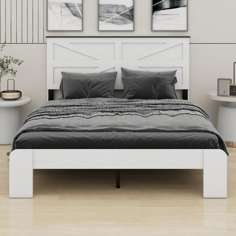 Base de lit plateforme en bois, Grand lit