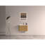 Meuble-lavabo 24 po à rayures en chêne avec lavabo en céramique, meuble-lavabo mural flottant pour salle de bain