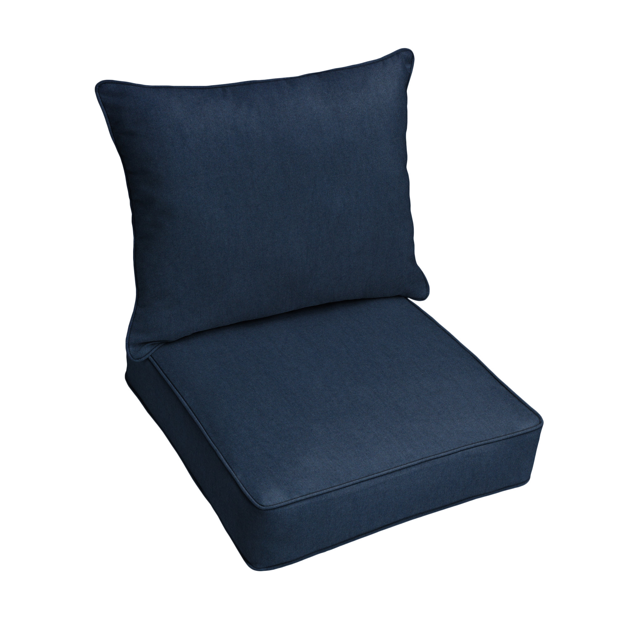 Sunbrella Outdoor Lounge Chair, Canvas Navy Sunbrella® Canvas, 5" H x 23" W x 25" D