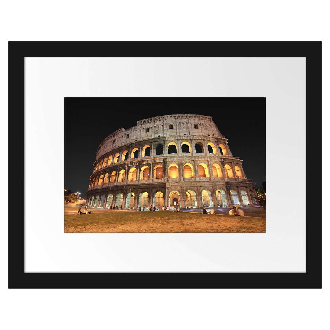 Gerahmtes Poster Colosseum in Rom Italien