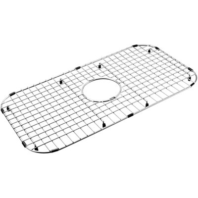 Sink Bottom Grid 26" X 14", Centred Drain With Corner Radius 3-1/2"