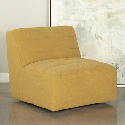 Knockie Upholstered Swivel Slipper Chair
