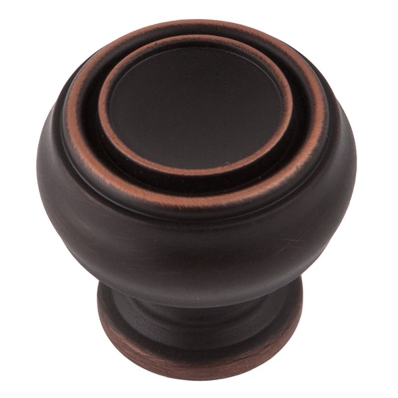 Grayson 1-1/4" Diameter Satin Copper Orbit Round Cabinet Knob, Satin Copper, 1 1/4"