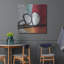 Latitude Run® «Red Abstract» par Linda Woods, art mural en métal, 12 po x 12 po-936842302