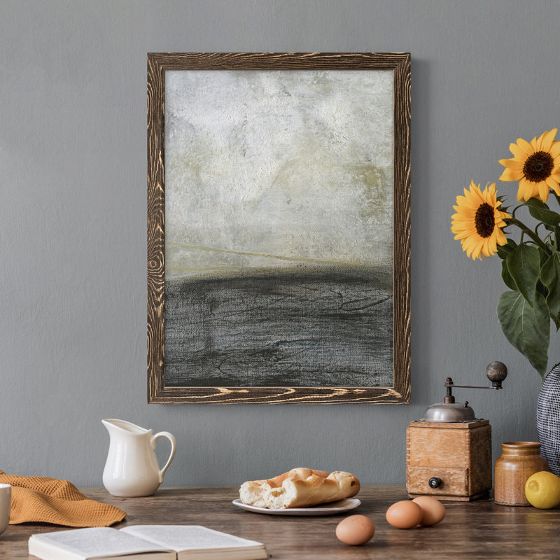 «Misty Landscape II», toile encadrée de qualité supérieure - prête à être accrochée, H 20 po x l 24 po x P 1 po