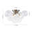 3 - Light Clear Glass Bubble Sputnik Semi Flush Mount-667324515