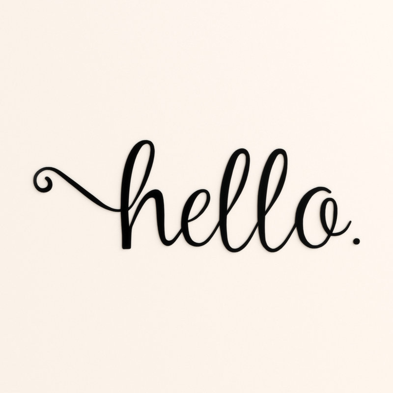 Text & Numbers Non-Wall Damaging Wall Decal, Black