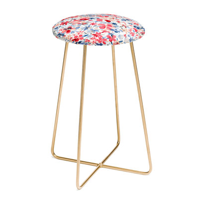 Ninola Upholstered Counter Stool with Metal Frame