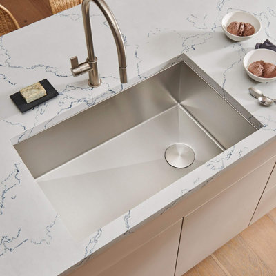 Ruvati Slope Bottom Offset Drain Reversible Kitchen Sink Undermount Stainless Steel