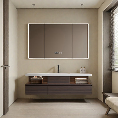 Armoire de salle de bain rétro légère et luxueuse