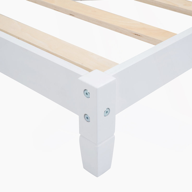 Lit de jour / canapé en bois, Blanc, Double