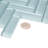11"X 12.6" Herringbone Polished Glass Mosaic Tile-61266927