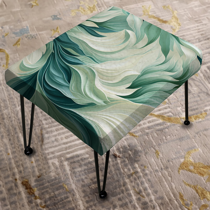 Seafoam Serenity Tropical - Repose-pieds rectangulaire tropical