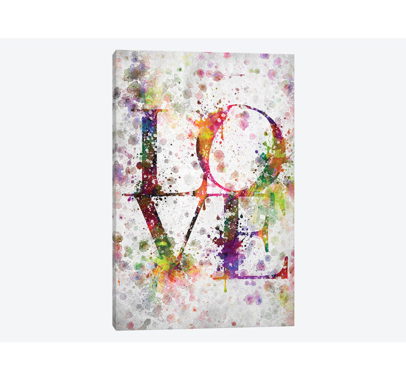 «Love», impression sur toile, H 18 po x l 12 po x P 1,5 po, Toile tendue