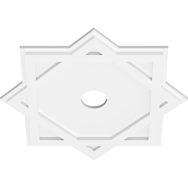 Médaillon de plafond contemporain en PVC de qualité architecturale 40 po x P 3 po x P 22 1/4 po x P 1 po Axel