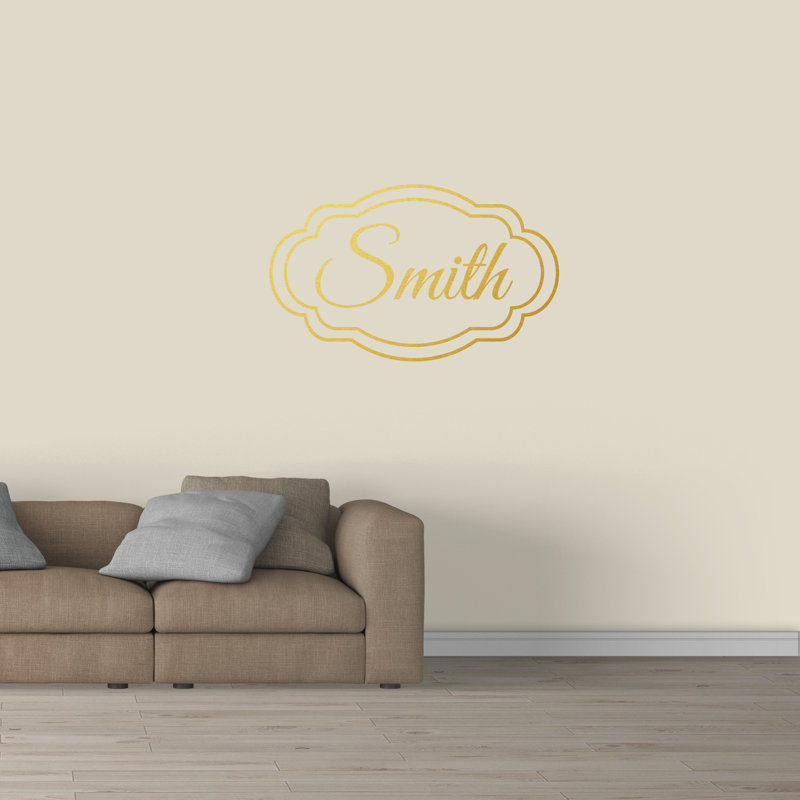 Text & Numbers Wall Decal, Gold, Yes