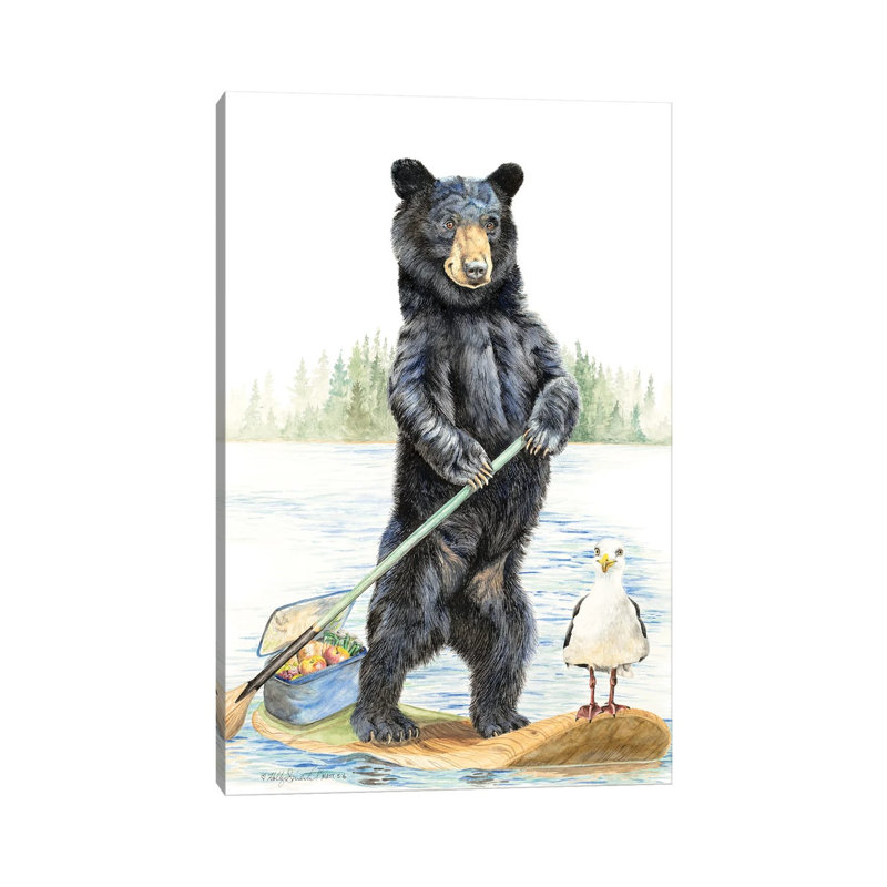Beach Bandits by Holly Simental - Wrapped Canvas Print, 30.48 cm H x 45.72 cm W