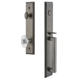 Carré Handleset with Single Cylinder Deadbolt and Interior Door Knob and Rosette