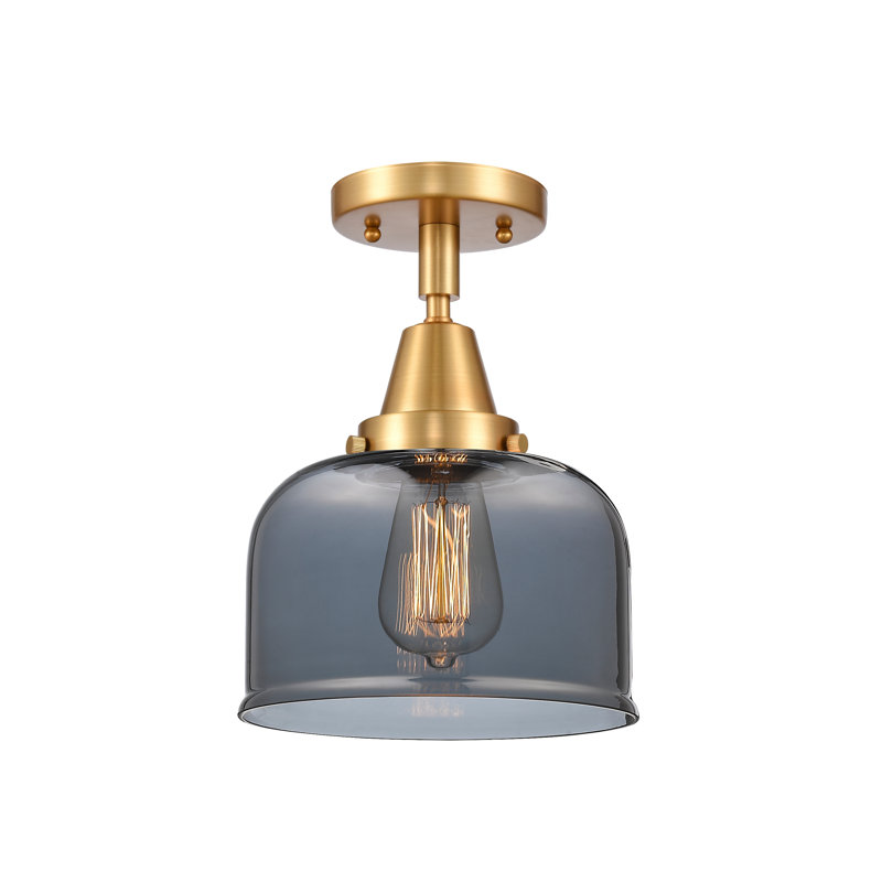 Glass LED Flush Mount, LED, No, Satin Gold
