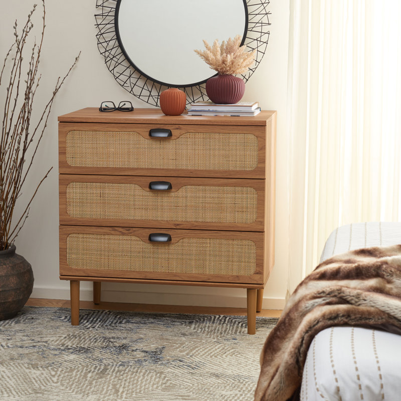 Commode 3 tiroirs Irelia, Chêne