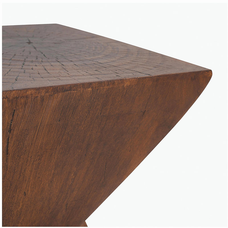 TESS Modern Side Table – Stylish Cent Table Compatible with Living Room, Bedroom, or Office – Versatile Home Furniture with Design and Sturdy Construction,Dark Brown Color