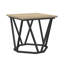 Side Table Set 2 pcs Engineered Wood and Steel Living Room Furniture-1407721759
