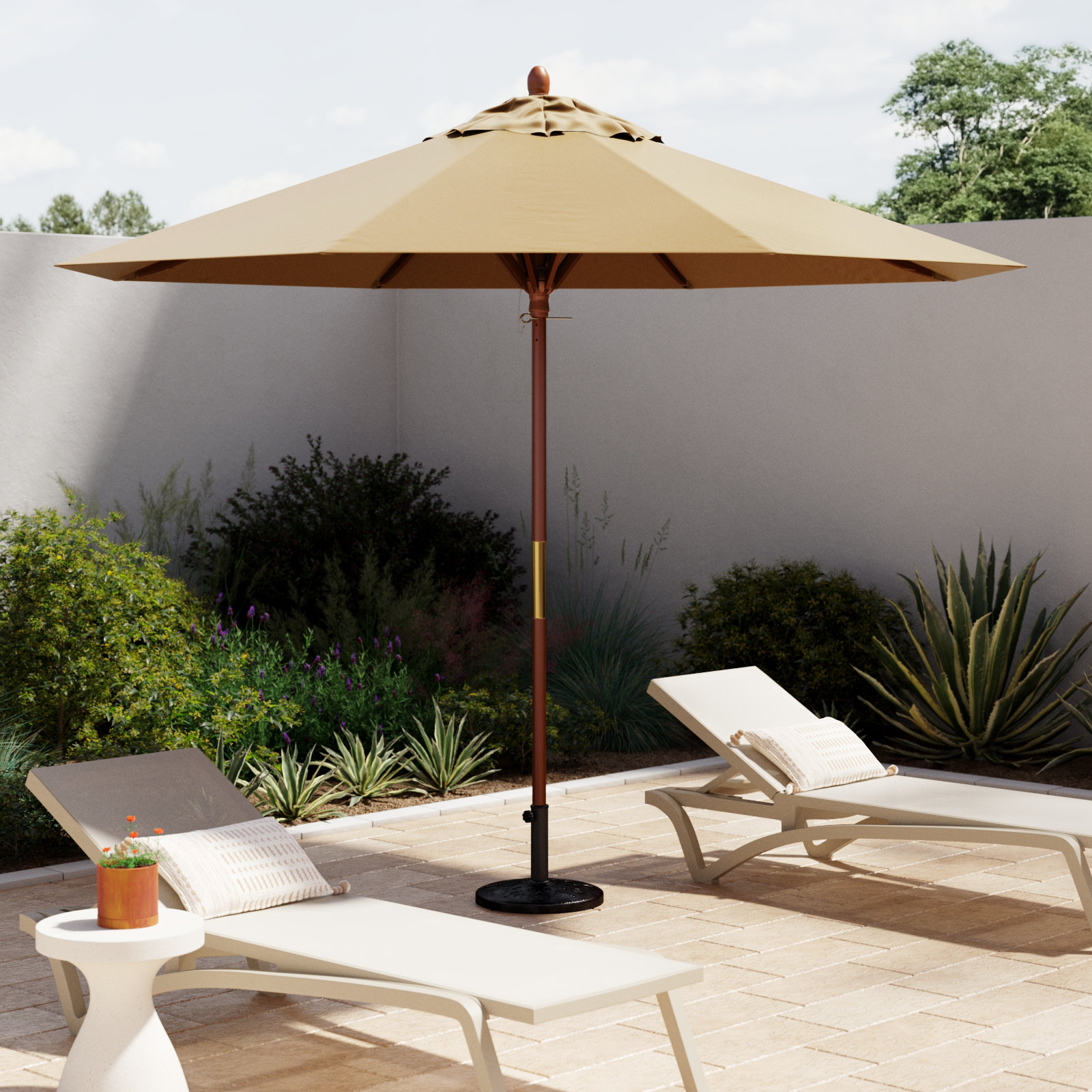 Manford 9' Umbrella, Antique Beige