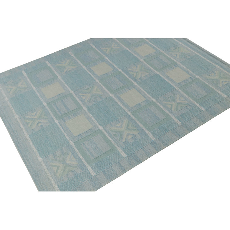 Scandinavian Wool Geometric Area Rug, Rectangle 12' x 15'