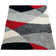 Averi Shaggy Grey/Red/Black Rug