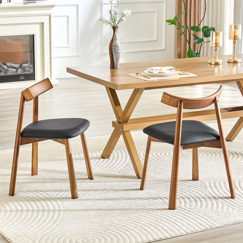 Ensemble de 2 chaises en bois massif