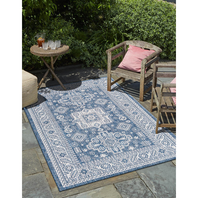 Tapis intérieur / extérieur brun Anariya, Rectangle 10 pi x 13 pi