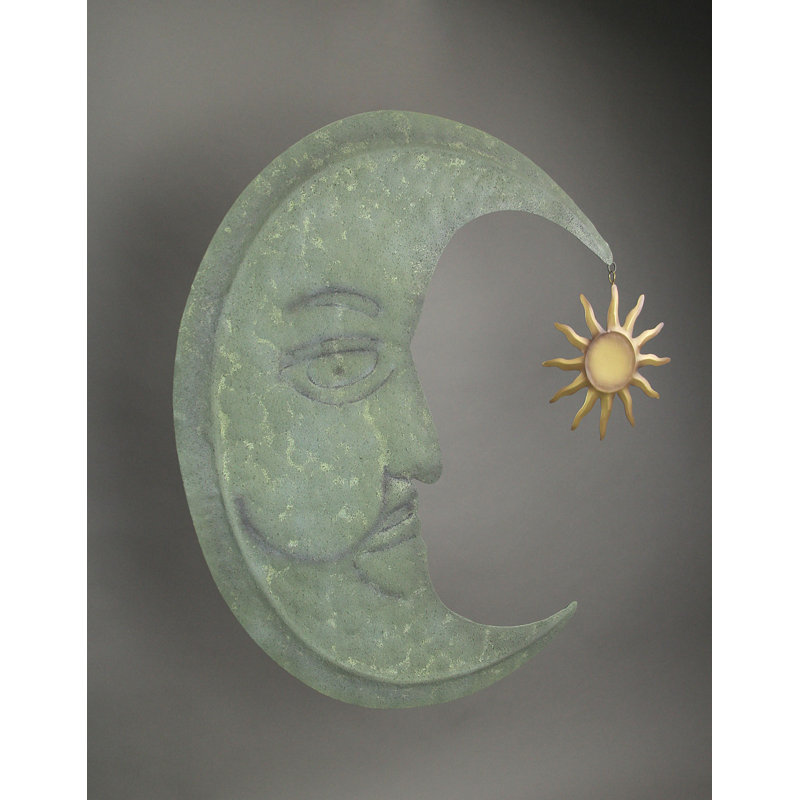 Décoration murale lune avec soleil