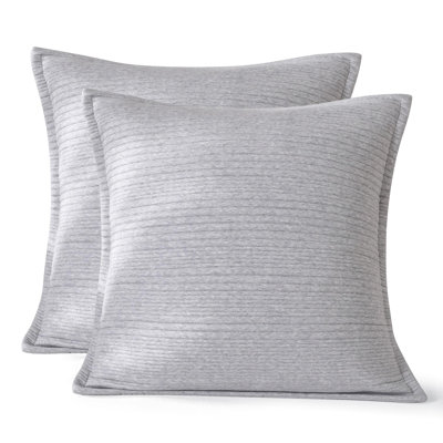 Jersey Cotton Jersey Striped European Pillow Shams, 26 x 26"