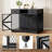  Farmhouse Dog Crate Console Table Furniture with Storage Drawers, Wooden Indoor Kennel Console Table with Double Doors & Secure Latch,Black-72076288-82377668