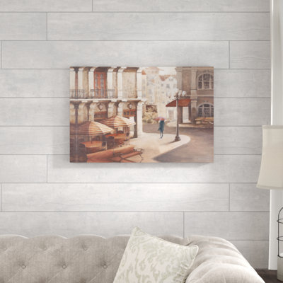 Peinture féminine rouge Streets-impression sur toile