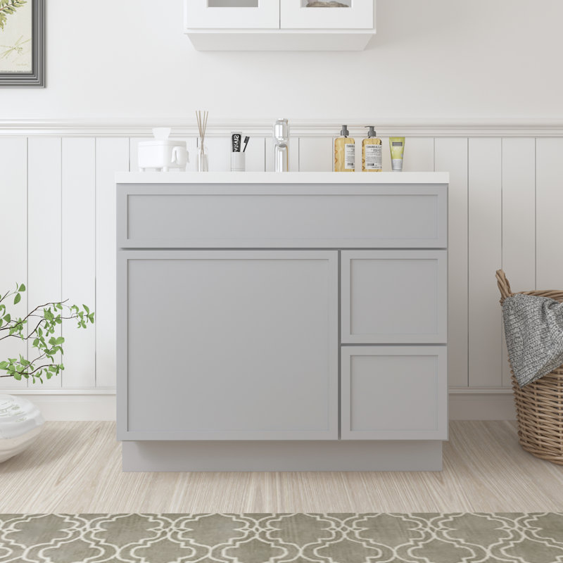 36'' Single Bathroom Vanity Base Only, Gray